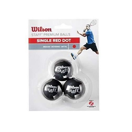 Wilson STAFF SQUASH RED DOT Squash labda, fekete - eMAG.hu