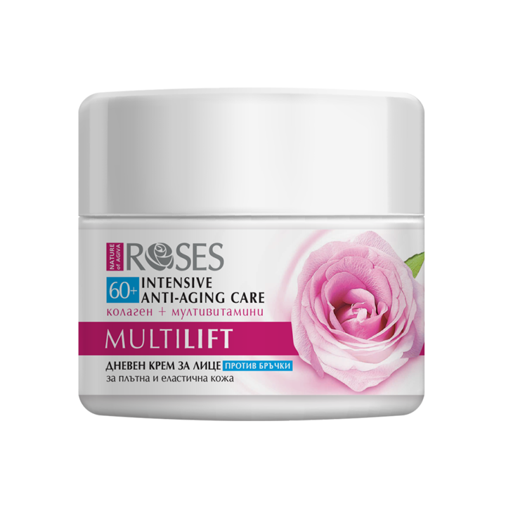 Crema de zi antirid, Nature of Agiva, Trandafiri, 60+, 50 ml