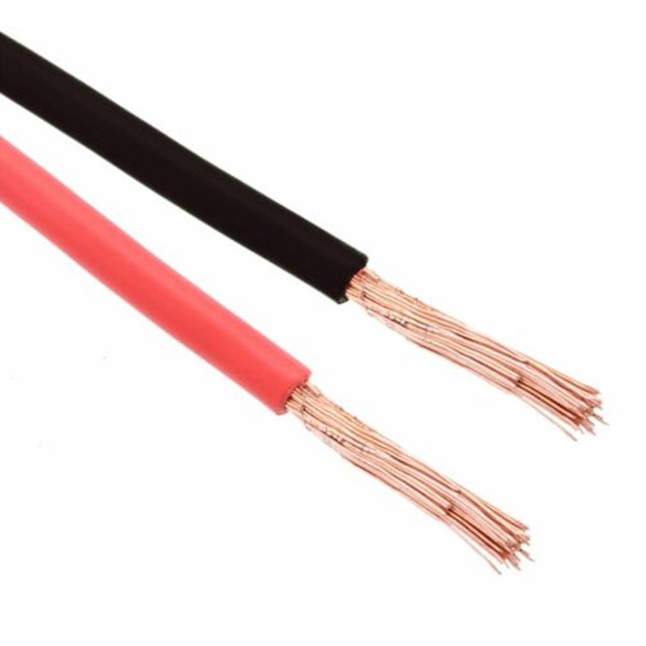 Cablu difuzor Alien, Negru, Rosu, Cupru, Cu, 2x6mm2, 1M