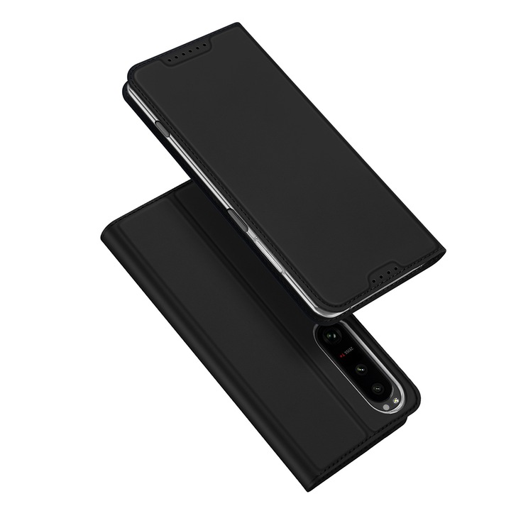 Калъф за Sony Xperia 1 V Екологична кожа Черен