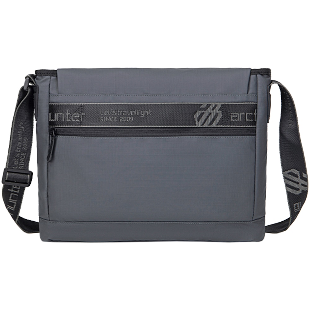 Geanta laptop 14 inch, rezistenta la apa, sistem fixare pe valiza, tip messenger ARCTIC HUNTER, K00528GY, Gri
