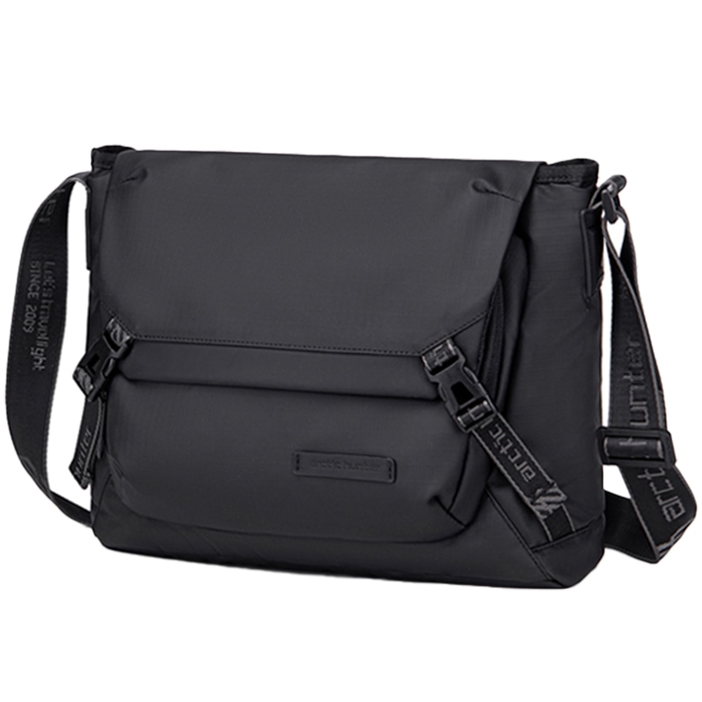 Geanta laptop 14 inch, rezistenta la apa, sistem fixare pe valiza, tip messenger ARCTIC HUNTER, K00528BK, Negru