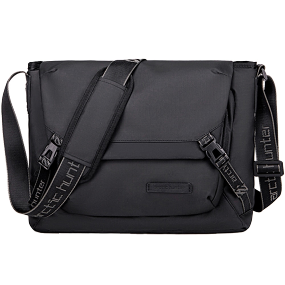 Geanta laptop 14 inch, rezistenta la apa, sistem fixare pe valiza, tip messenger ARCTIC HUNTER, K00528BK, Negru