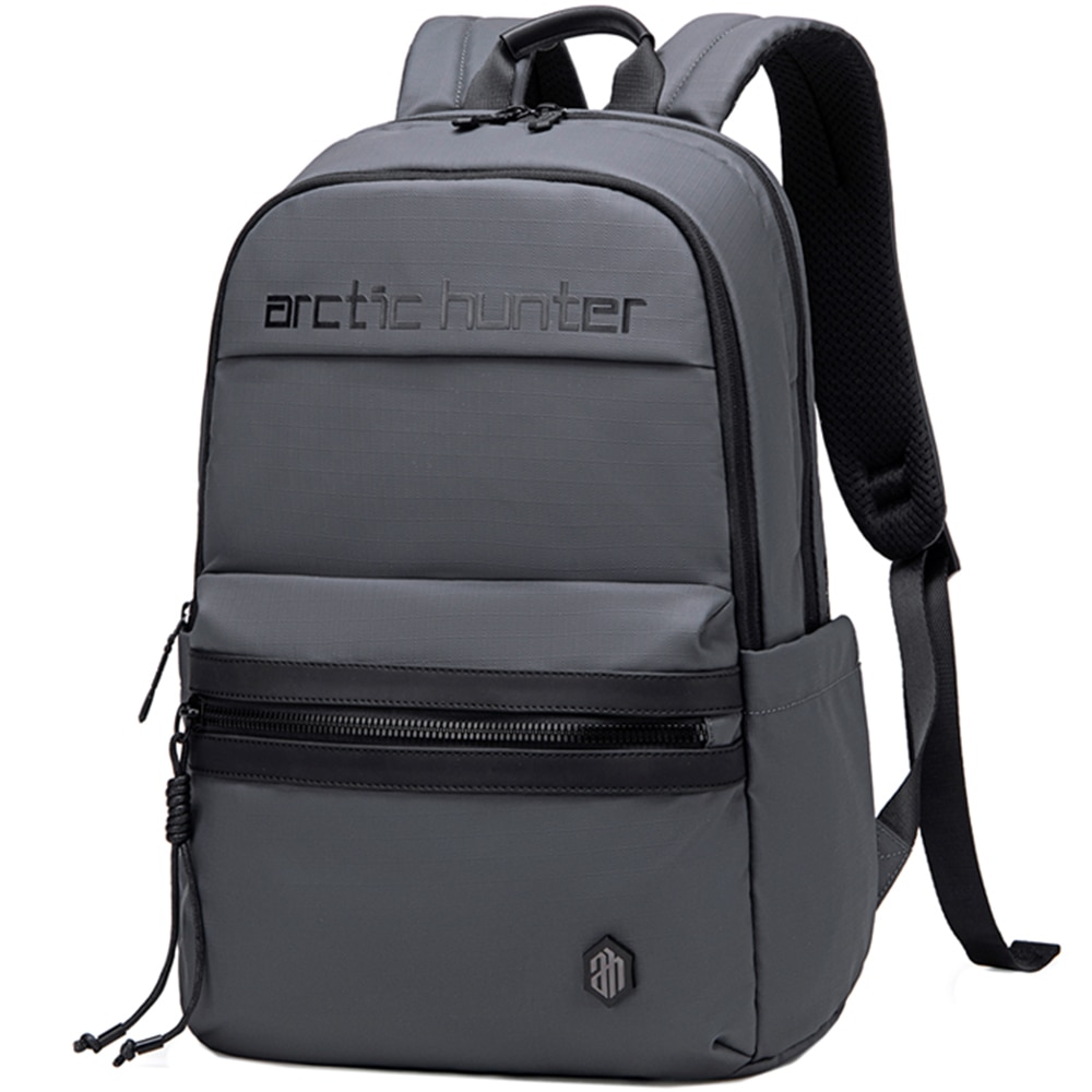 Rucsac casual, compartiment laptop 15.6 inch, tableta 9.7 inch, rezistent la apa, sistem fixare pe valiza, ARCTIC HUNTER, B00536GY, Gri