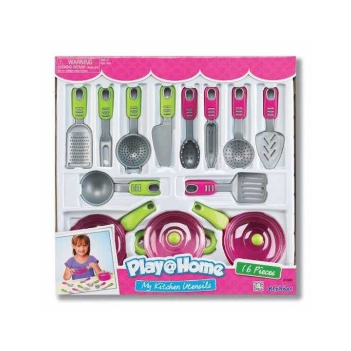 Konyhai játékkészlet, Keenway, 3 éves, rózsaszín