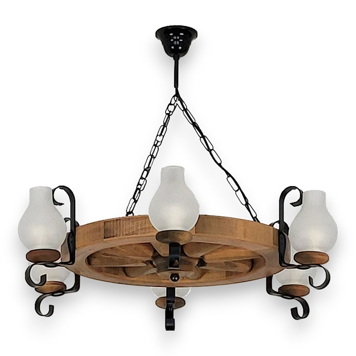 Lustra ROATA D50 6xE14 finisaj antic Omniaelectric