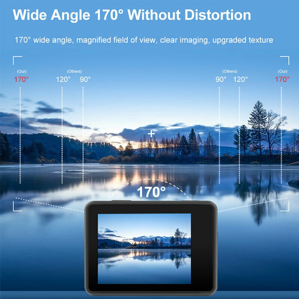 IdealStore Action Cam24 akciókamera, 24 MP, WiFi kapcsolat, 4K ultra HD ...