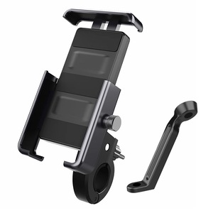 Suport telefon pentru motocicleta si bicicleta, Nierbo®, 4.7"-6.8", Aliaj aluminiu, Negru