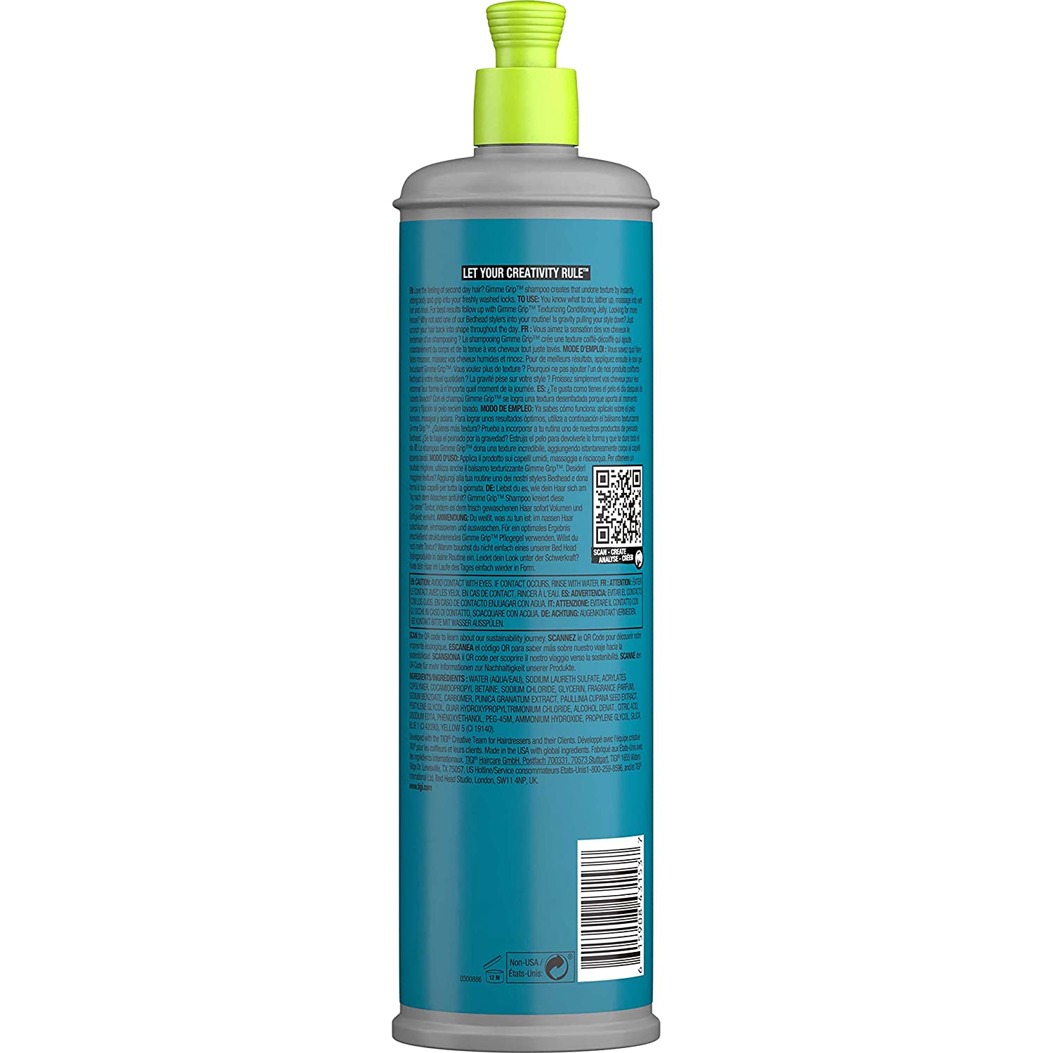 Tigi Bed Head Gimme Grip sampon, 600ml - eMAG.hu