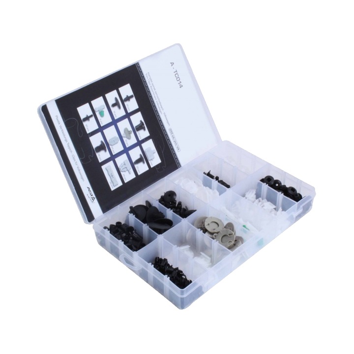 Комплект автомобилни щипки, брони, автомобилни пластмасови щипки за фиксиране, съвместими с Volkswagen, 255 части, Asta