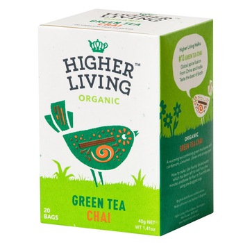 Ceai organic verde Chai Higher Living, 40gr Ceai organic verde Chai Higher Living, 40gr