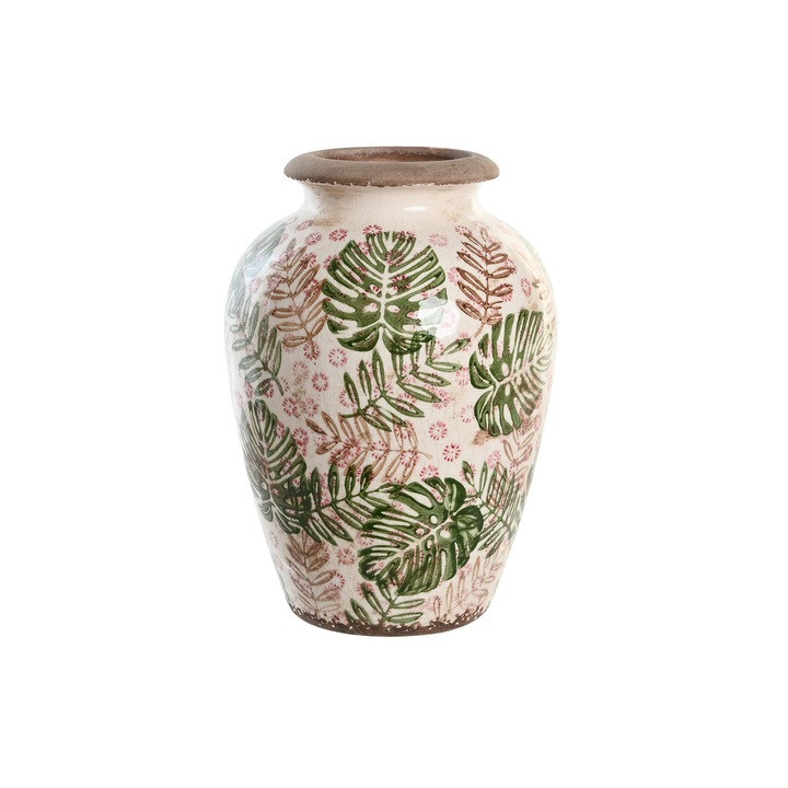 Vaza ceramica, model frunze, 18x25 cm