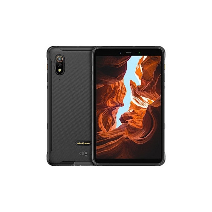 Tableta Ulefone Armor Pad, 4G, IPS, 8.0″, 4GB RAM, 64GB ROM, Android 12, MediaTek Helio G25, 7650mAh, Dual Sim, Negru