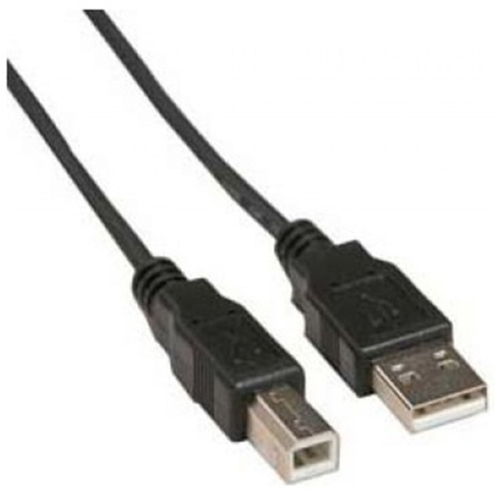 Cablu USB pentru imprimanta, Spacer, USB 2.0 (T) la USB 2.0 Type-B (T), 4.5m, negru