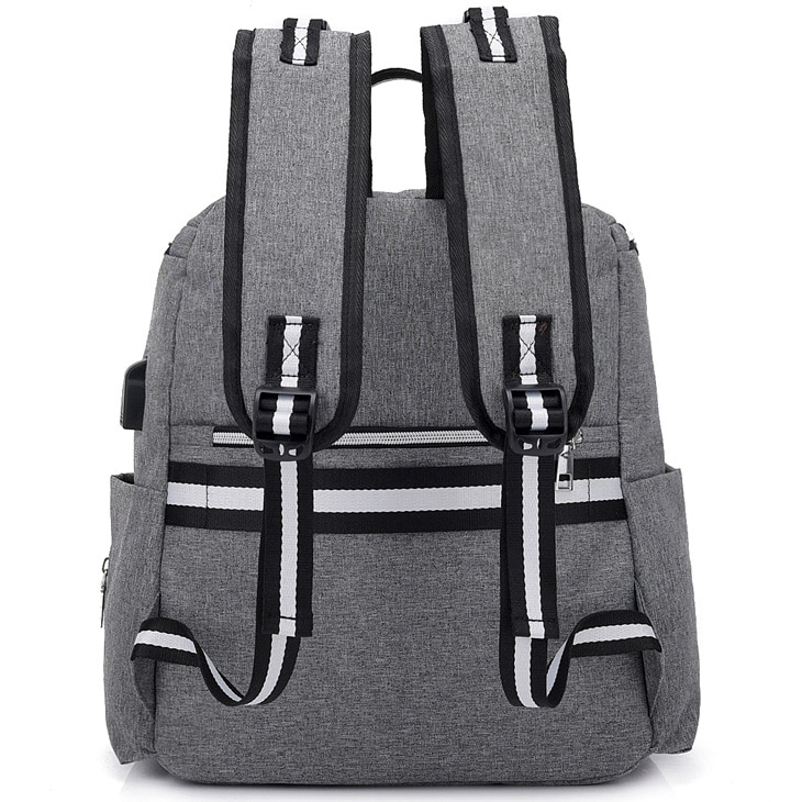 Rucsac Pumpkin, Spacer, 1 compartiment, buzunar frontal x 2, buzunar lateral x 2, buzunar dorsal cu fermoar, buzunar termoizolant detasabil, USB 2.0 (M)(pt. acces la Power Bank), fanta acces Casti, nylon, gri