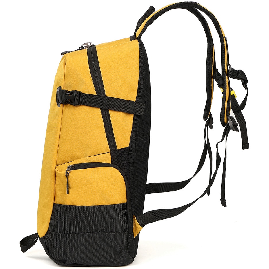 Rucsac Adventure, Iggy, 1 compartiment principal, 1 buzunar frontal, 4 buzunare laterale, nylon, 50x31x24.5cm, galben