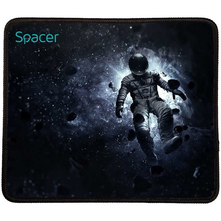 Mousepad gaming, Spacer, cauciuc si material textil,cusaturi anti-rupere, 250 x 210 x 3 mm