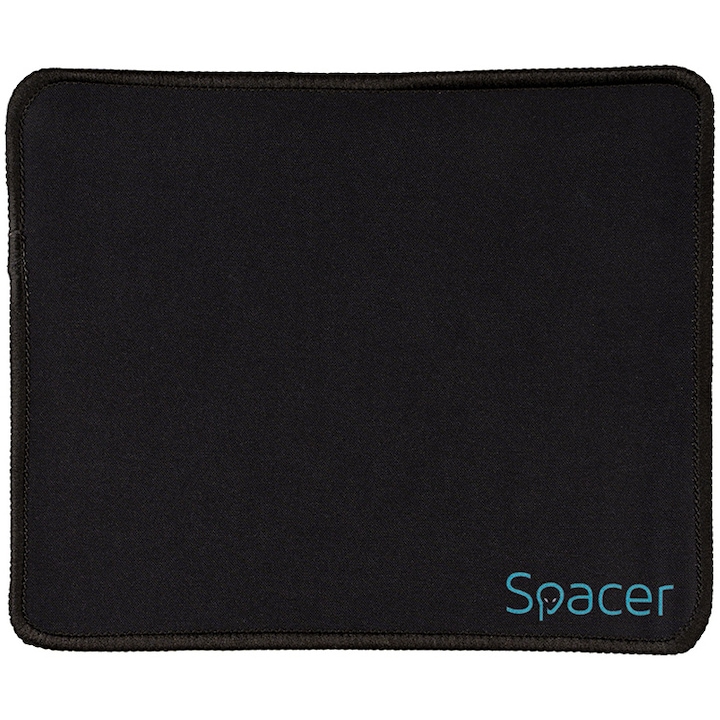Mousepad gaming, Spacer, cauciuc si material textil, cusaturi anti-rupere, 220 x 180 x 2 mm, negru