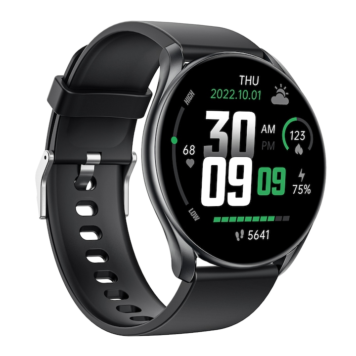 Bratara Fitness M3 Plus Color Reflection , Ritm Cardiac, Tensiunea arteriala, Calorii, Monitorizare somn, Rezistent apa ,Arata Vremea, Negru, teleMAG