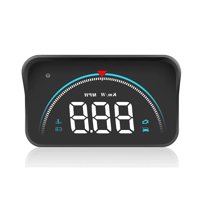 Head-up дисплей на предното стъкло, OBD2/OBD, Автоматична аларма, Черен