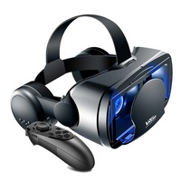 Ochelari VR cu casti integrate cu telecomanda, ZYNORO®， Negru