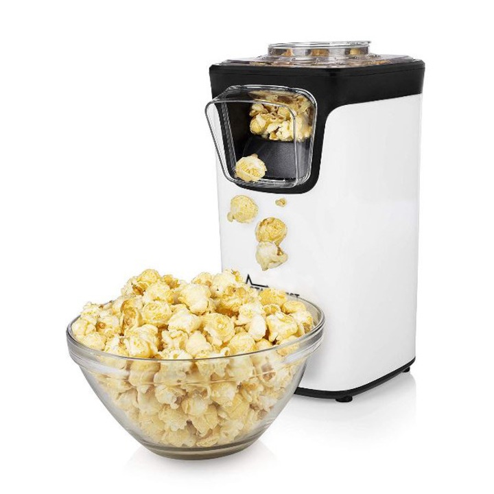 STARCREST SPM-1100WH Popcorn készítő gép, 1100 W, fehér/fekete