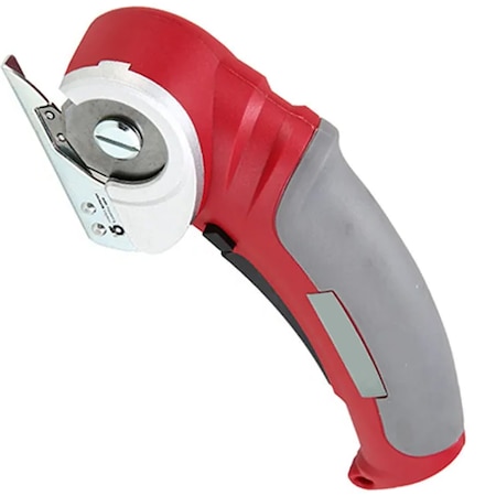 Foarfeca Electrica Universala pe Acumulatori, Cutie Transport/Depozitare Inclusa, pentru taiat Carton, Piele, Plastic, 2000mAh, Rosu, Bukate®