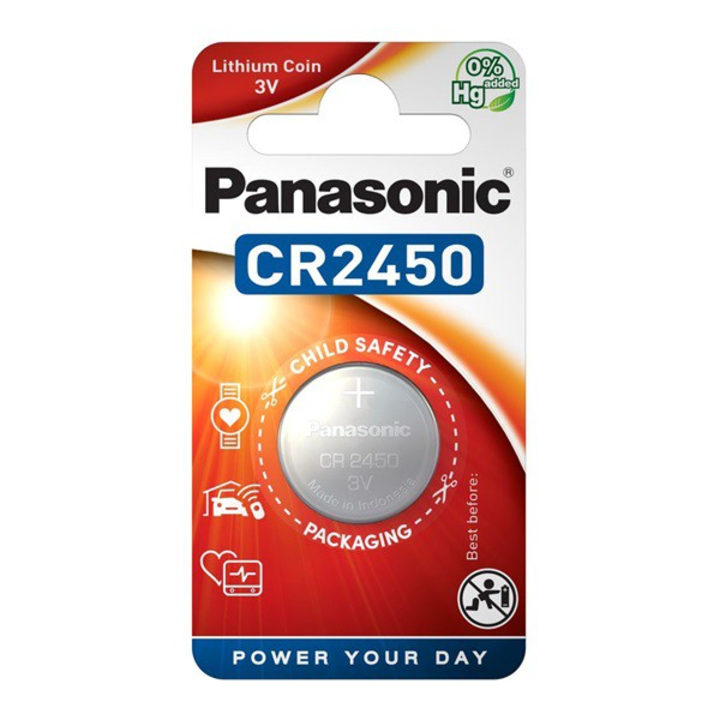 PANASONIC gombelem (CR2450L, 3V, lítium) 1db / csomag (CR-2450EL/1B) (CR-2450EL/1B)