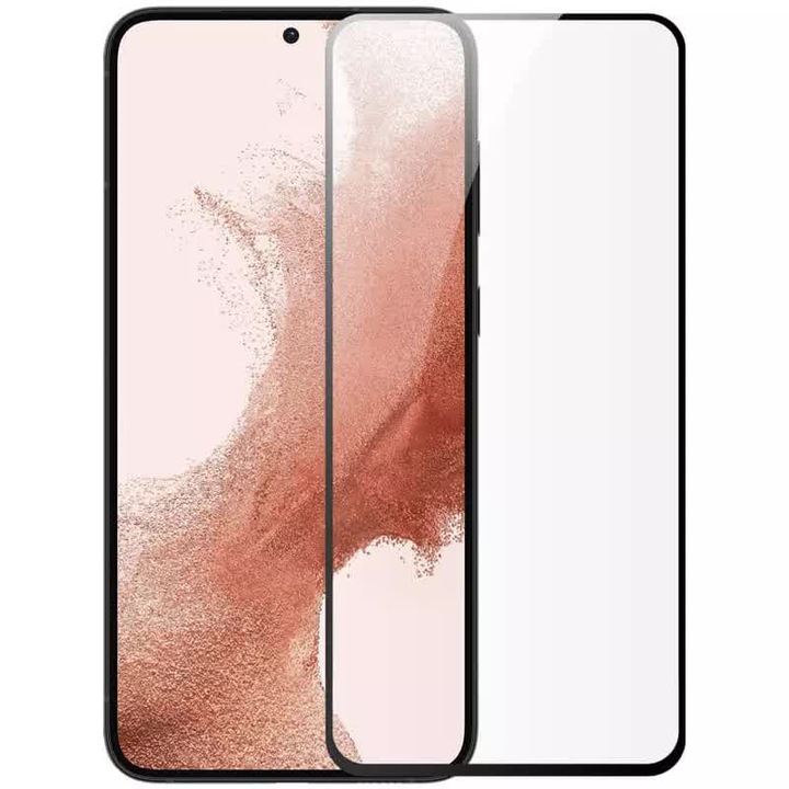 Стъклен Протектор за Samsung Galaxy S23 Plus, Shockproof, Full Coverage, Черен