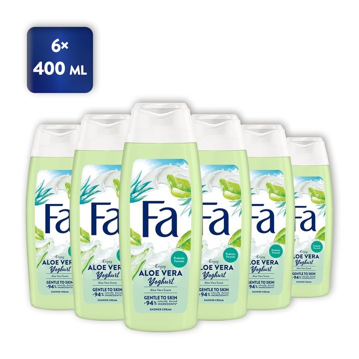 Fa krémtusfürdő, Joghurt&Aloe Vera, 6x400 ml