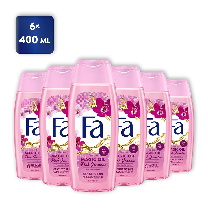 Fa tusfürdő, Magic Oil Pink Jasmin, 6x400 ml
