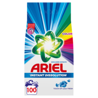 Detergent de rufe pudra Ariel Touch of Lenor Fresh Color, 7.5kg, 100 spalari