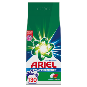 Detergent de rufe pudra Ariel Whites+Colors, 9.75kg, 130 spalari