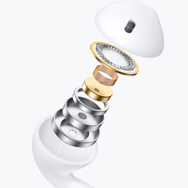Casti audio Joyroom, compatibil Apple, microfon incorporat, lungime cablu 1.2m, alb