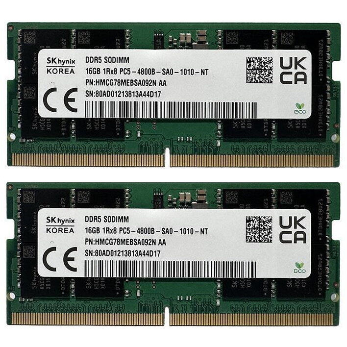 Kit memorie SK Hynix DDR5 32GB (2x16GB) 1Rx8 PC5-4800 SO