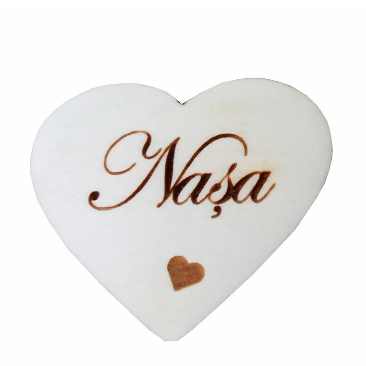 Cocarda, MCF, inima Nasa, personalizate, tip brosa, Lemn