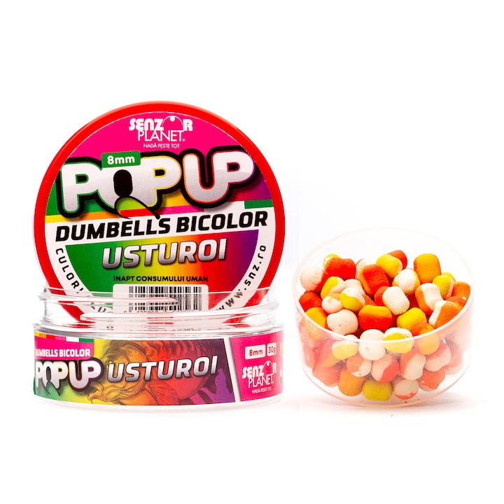 Pop-up, Dumbells Bicolor, Senzor Planet, Usturoi, 8 mm, 30 g