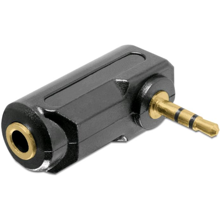 Delock 65364 audio sztereo jack 3.5 mm 3 pin apa / anya forgatott adapter (165337)