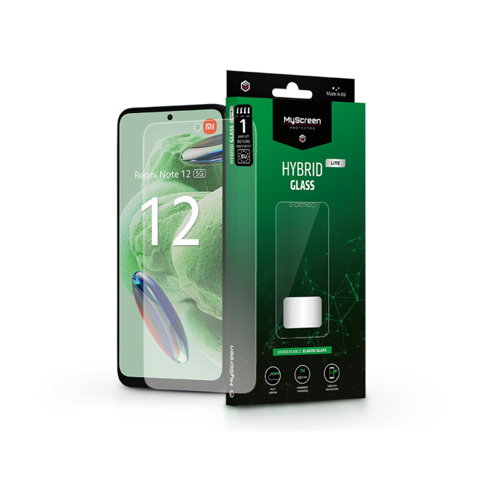 Xiaomi Redmi Note 12 5G rugalmas üveg képernyővédő fólia - MyScreen Protector Hybrid Glass Lite - transparent (LA-2317)