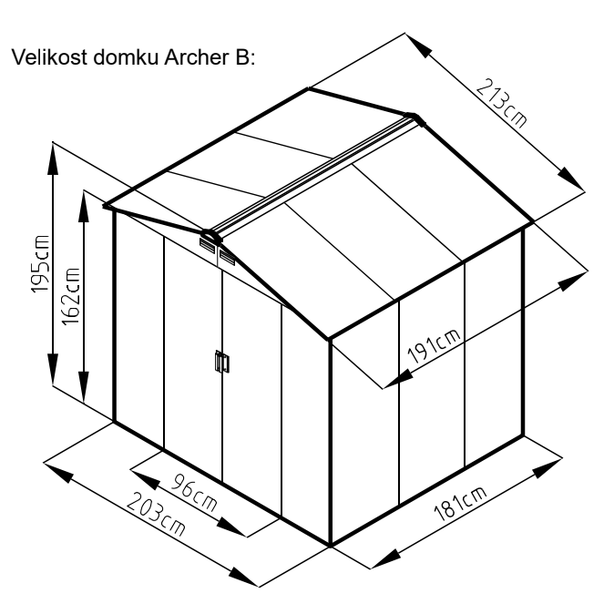 Rojaplast Archer "B" Fém Kerti Ház, Tároló - 213 X 191 X 195 Cm, Zöld ...