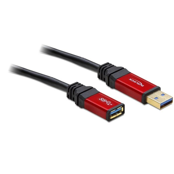 Delock 82755 USB 3.0-A apa / anya hosszabbító kábel, 5 m
