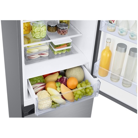 Combina frigorifica Samsung RB38A6B0ES9/EF, Bespoke, 390 l, Clasa E, Total No Frost, All Around Cooling, Compresor Digital Inverter, H 203 cm, Inox