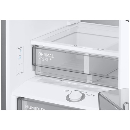 Combina frigorifica Samsung RB38C7B5C12/EF, Bespoke, 390 l, Clasa C, Total No Frost, All Around & Metal Cooling, Compresor Digital Inverter, WiFi, AI Energy, Smart Control, H 203 cm, Sticla alba