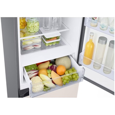 Combina frigorifica Samsung RB38C6B1DCE/EF, Bespoke, 390 l, Clasa D, Total No Frost, All Around Cooling, Compresor Digital Inverter, WiFi, AI Energy, H 203 cm, Bej