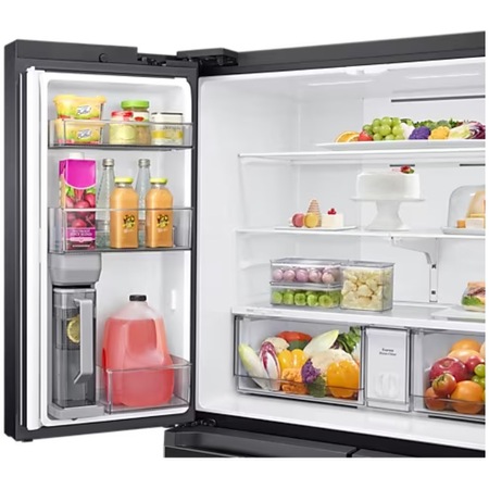 French Door Samsung RF59C701EB1/EO, 647 l, No Frost, All-Around Cooling, WiFi, AI Energy, Precise Cooling, Auto Ice Maker, Clasa E, Smart Control, H 178 cm, Dark Inox