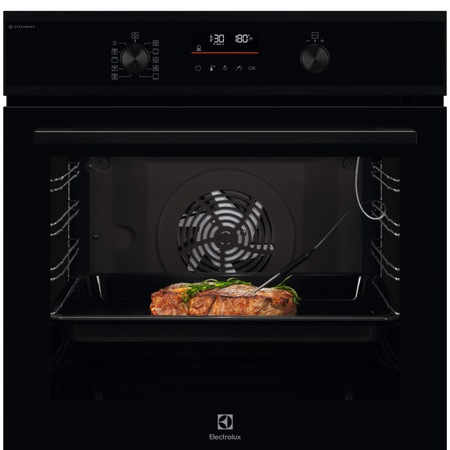 Cuptor incorporabil Electrolux EOD6C77H, Electric, 72 l, Autocuratare catalitica, SteamBake, Timer electronic, Grill, Clasa A+, Negru