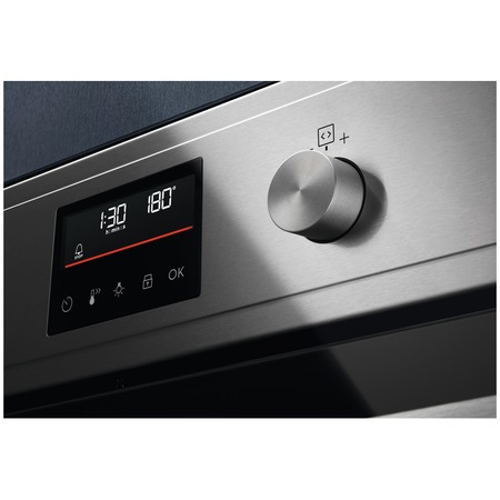 Фурна за вграждане Electrolux EOH4P56BX, Електрическа, 65 л, Пиролизно самопочистване, Грил, Електронен таймер, LED дисплей, Клас A+, Неръждаема стомана
