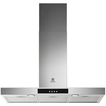 Hota incorporabila decorativa Electrolux LFT529X, Putere de absorbtie 600 mc/h, Filtre aluminiu lavabile, 90 cm, Inox