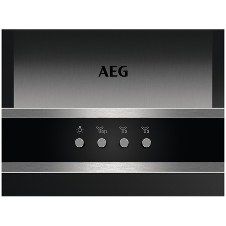 Hota incorporabila decorativa AEG DBB4951M, Putere de absorbtie 600 mc/h, Filtre aluminiu lavabile, Iluminare LED, 90 cm, Inox