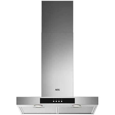 Hota incorporabila decorativa AEG DBB4651M, Putere de absorbtie 600 mc/h, Filtre aluminiu lavabile, Clasa B, Iluminare LED, 60 cm, Inox